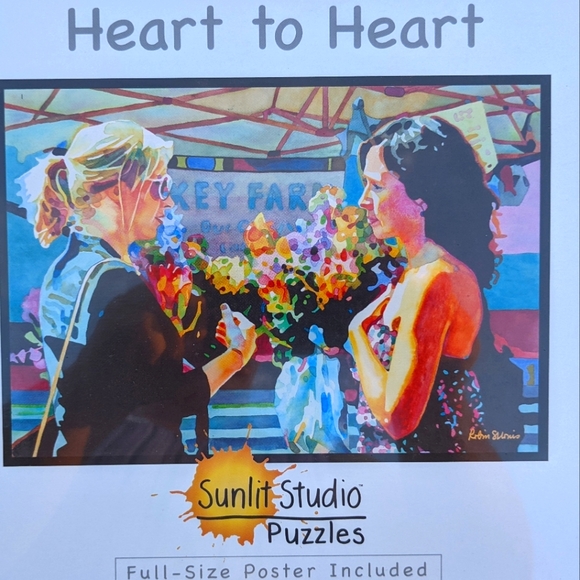 Puzzle Sunlit Studio Puzzles "Heart to Heart" 1,000 pieces - Picture 1 of 6